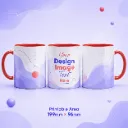11oz 3 Tone Ceramic Mug (Red)