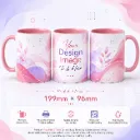 11oz Tone Ceramic Mug (Pink)