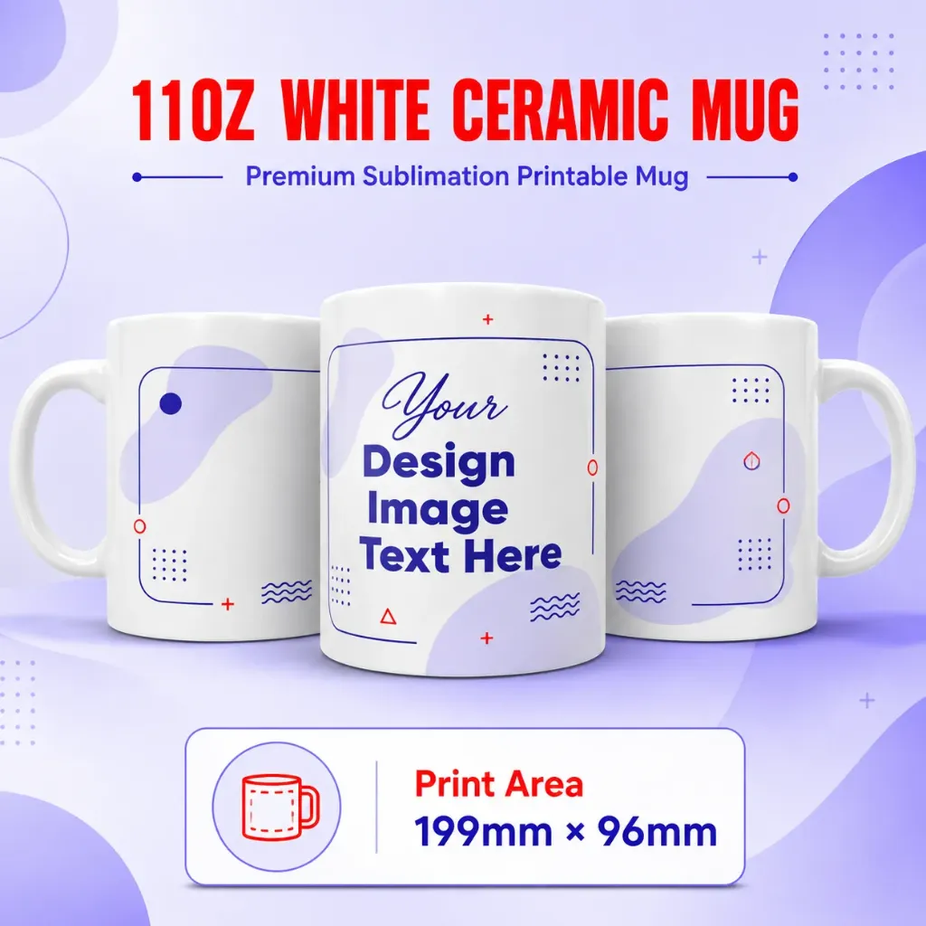 11OZ White Ceramic Mug (Normal Packing)