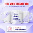 11OZ White Ceramic Mug