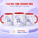 11OZ RED TONE CERAMIC MUG