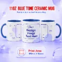 11OZ Blue Tone Ceramic Mug