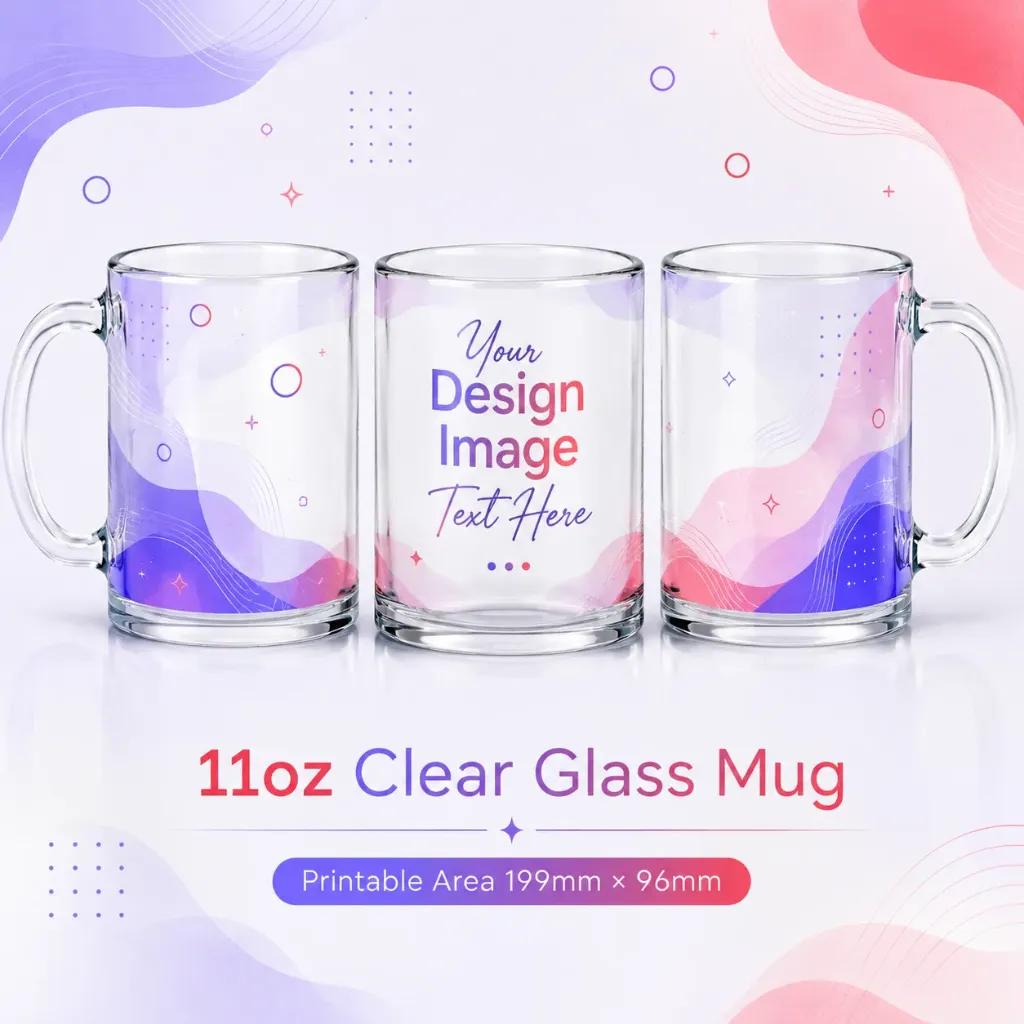 11oz Clear Glass Mug (Normal Packing)