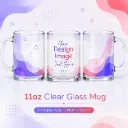 11oz Clear Glass Mug